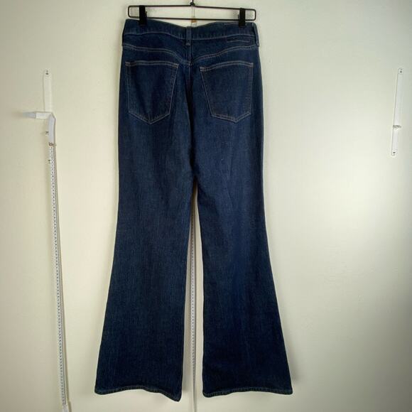 J.Crew High Rise Flare Jeans Button Fly Size 28 Dark Blue - Picture 9 of 16